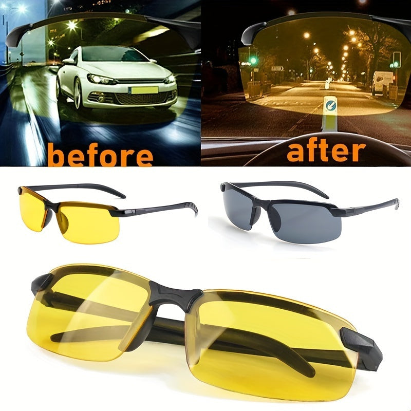 Night Vision Glasses: Dual Lens for Day and Night Driving - Suitable for Men and Women