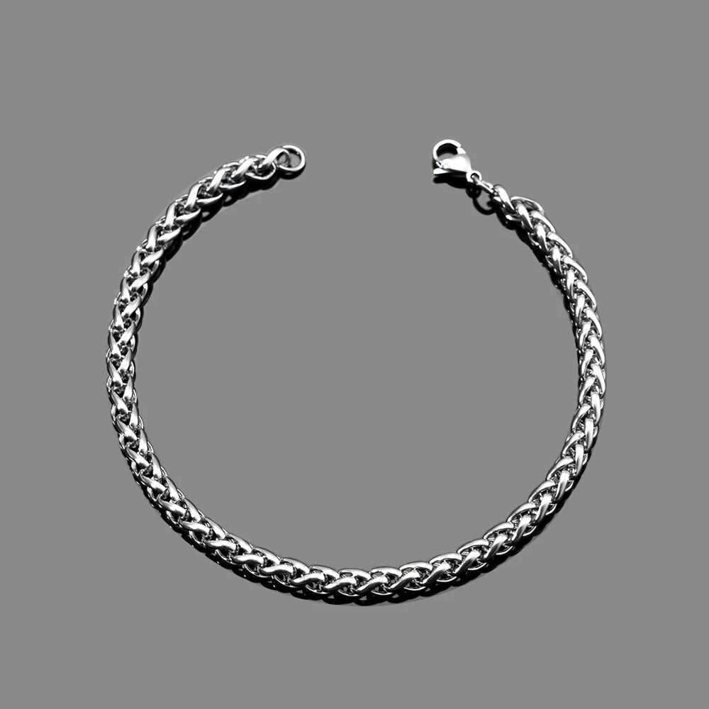 Cuban Chain Bracelets Stainless Steel Bracelet Keel Chain 3/5 Mm Curb for Men Women Free Shipping Factory Offer Punk Jewelry