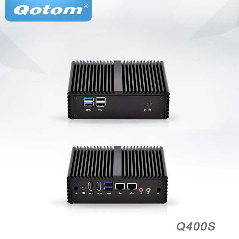 Qotom Mini PC Intel Core i3 i5 Industrial Micro PC Barebone System Dual core dual lan OPNfsense Desktop Mini Computer x86