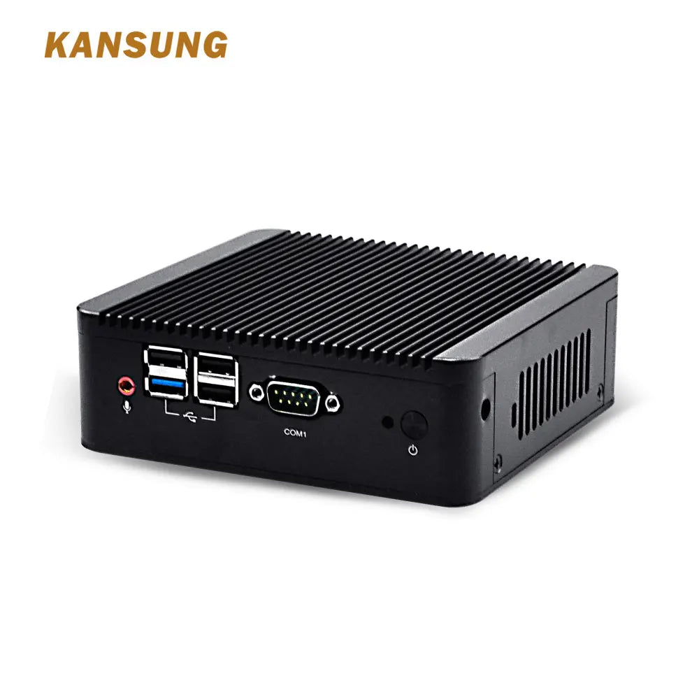 4 RS232 Dual Lan Firewall Nettop K190P Intel Celeron J1900 Mini Computer Linux Windows Fanless Barebone Desktop PC