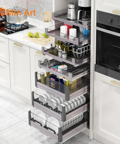 Seasoning Basket Kitchen Cabinet Split Tool Cart Kitchen Cabinet Shelf Storage