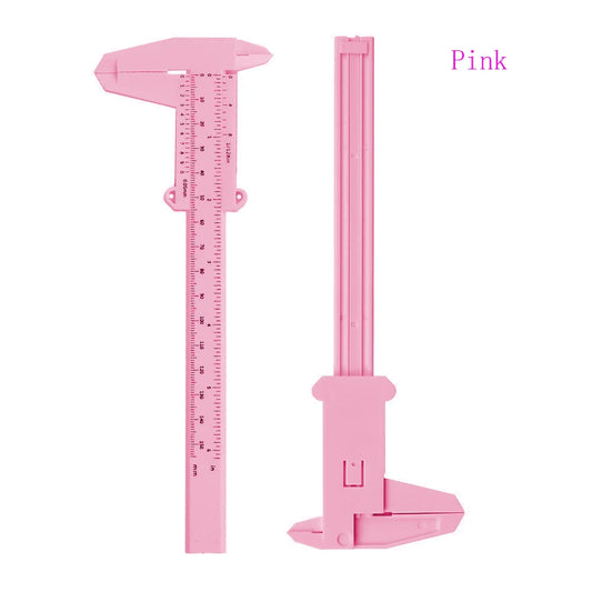 Wholesale 150mm Pink Double Scale Sliding Gauge Permanent Makeup Tool Tattoo Eyebrow Line Lip Ruler For Tattoo Measuring