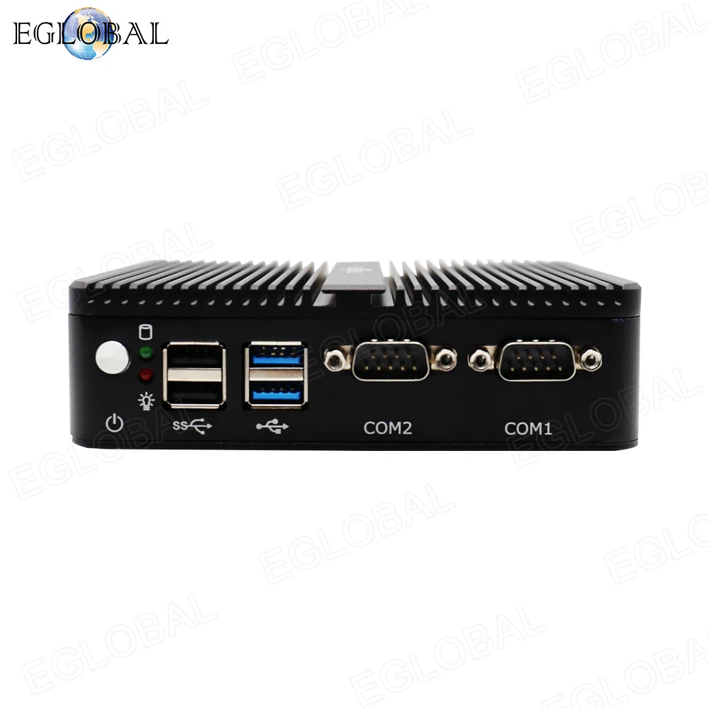 Eglobal Cheapest Intel Celeron J4125 J4105 N4100 Barebone Fanless Mini Computer Pc 2LAN 2COM HDMI VGA 3Years Warranty