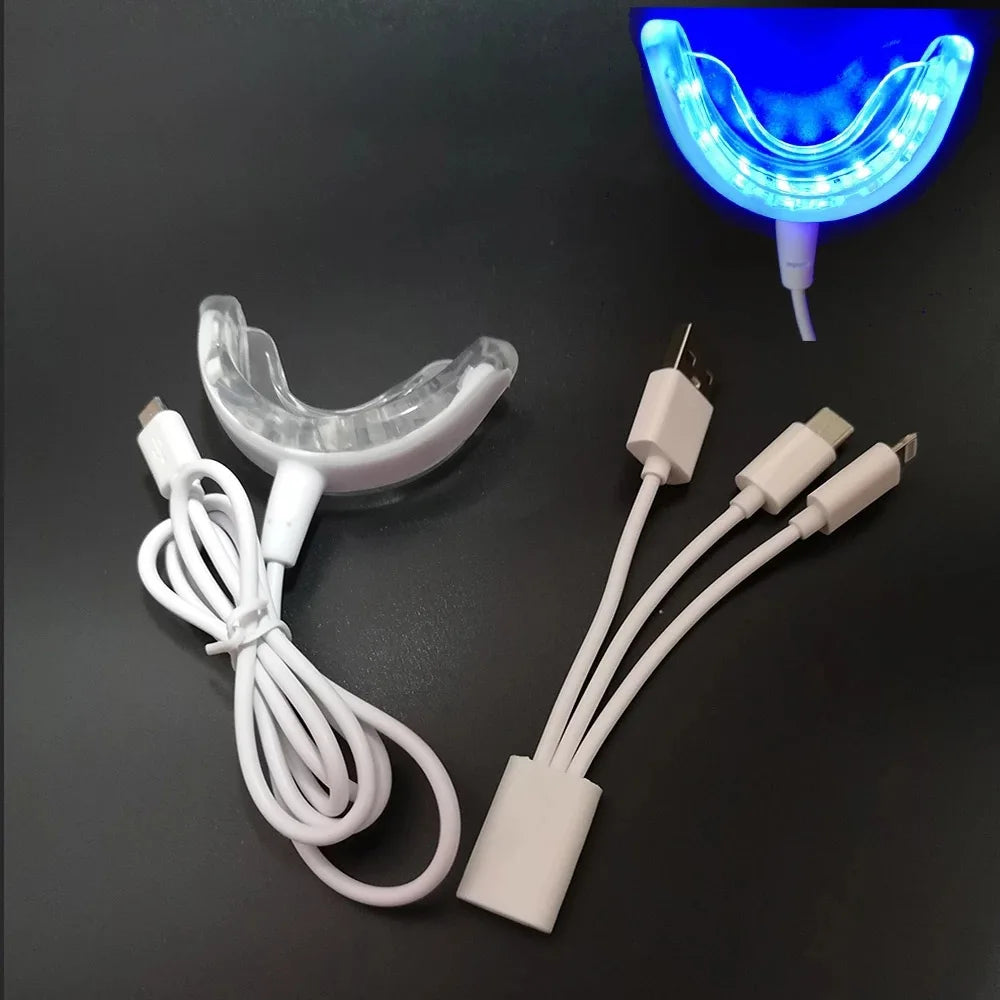 Smart LED Teeth Whitening Portable USB Charging Led Blue Light Dental Whitening Instrument Teeth Whitening Device Equipment