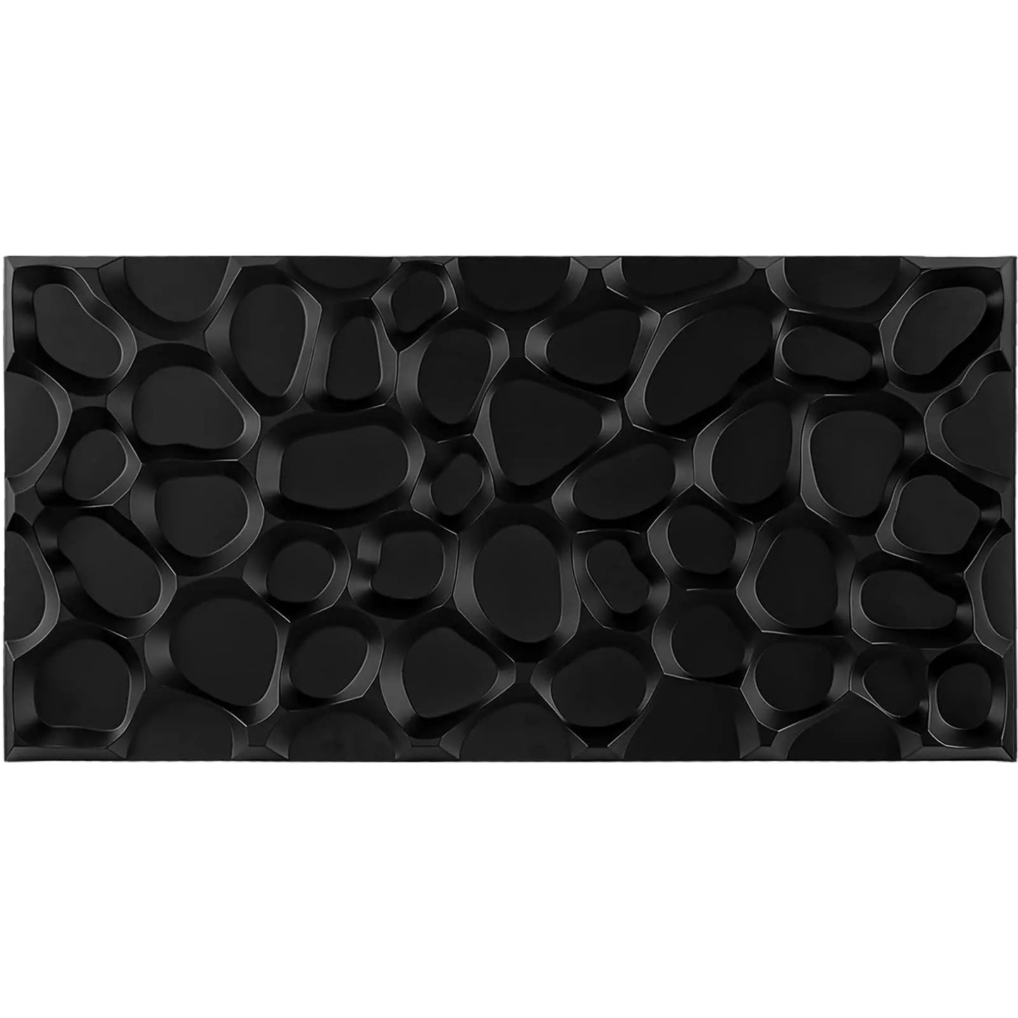 Art3d 60x120cm  Large PVC 3D Wall Panel Sandpits in Black  for Living Room Bedroom,Lobby,Office,Shopping Mall (6PCS)