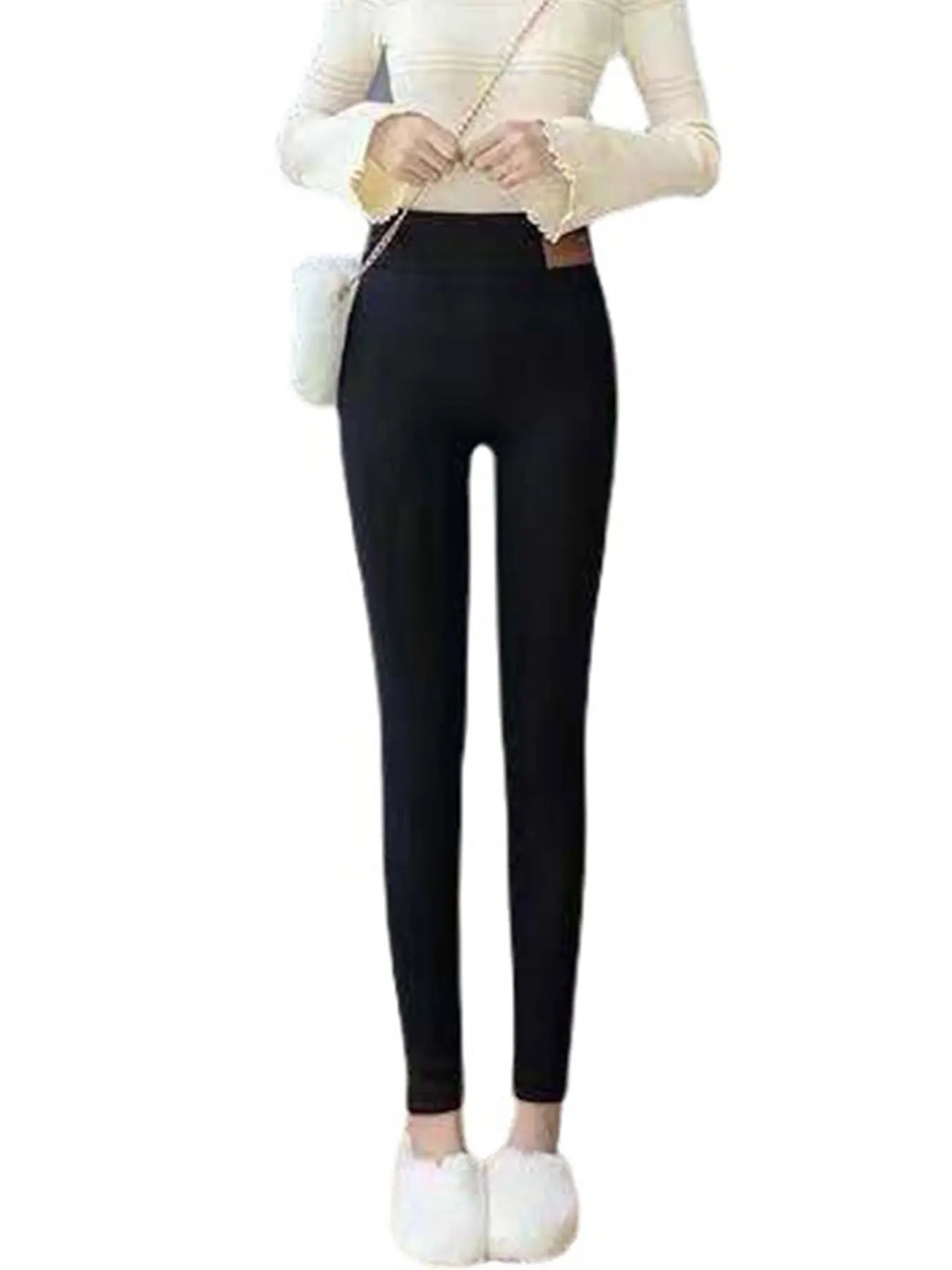 Fleece thickened cashmere leggings women's autumn and winter high-waisted tights thermal pants