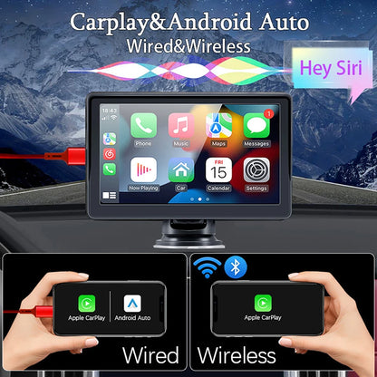 Portable Car Radio Multimedia Video Player 7 Inch Wireless Carplay Android Car Intelligent Systems Touch Screen Universal