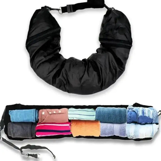 Fillable Travel Pillowcase Organizer Bag Carryable Travel Bag Airplane Cushion Travel Neck Pillow Self-filling Travel