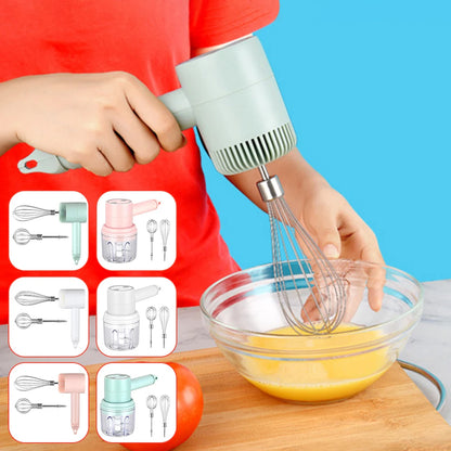 Rechargeable Kitchen Blender with Whisk,Vegetable Chopper Cutter,Onion Meat Mixer Machine,Food Processors Garlic Press Mincer