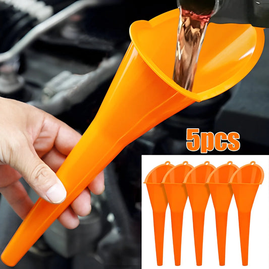 Car Motorcycle Long Mouth Oil Funnel Anti-splash Gasoline Fuel Filling Tool Plastic Engine Funnel Refueling Car Accessories