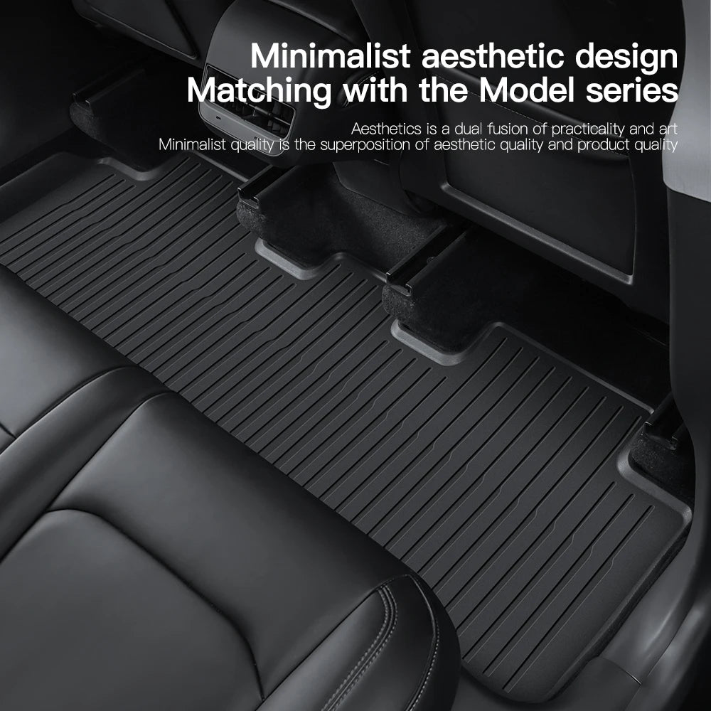 YZ For Tesla Floor Mat Model Y 2021-2024 Model 3 Highland Car Trunk Mat Luggage Mat TPE waterproof Anti-Slip Set Floor Liner Mat