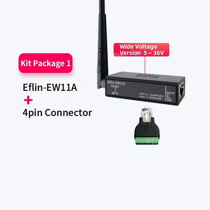 Elfin-EW11A Serial Port RS485 to WiFi Serial Device Server Support TCP/IP Telnet Modbus TCP Protocol IOT Data Transfer Converter