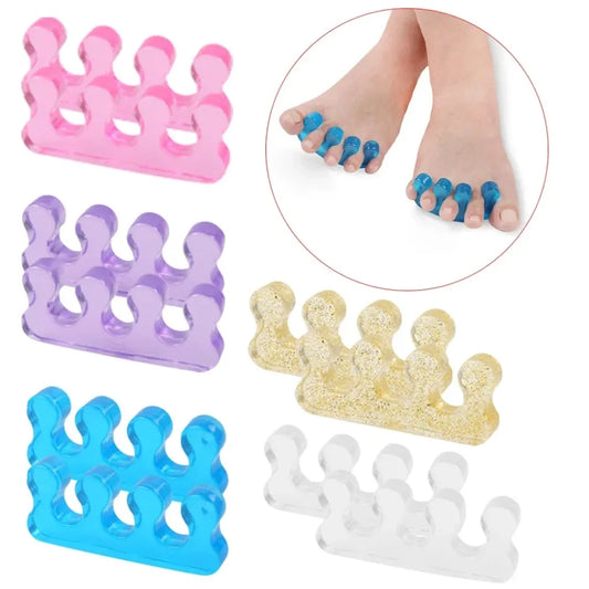 Silicone Manicure Pedicure Nails Finger Separator Flexible Finger Toe Spacer Separation Straighteners Tool Personal Health Care