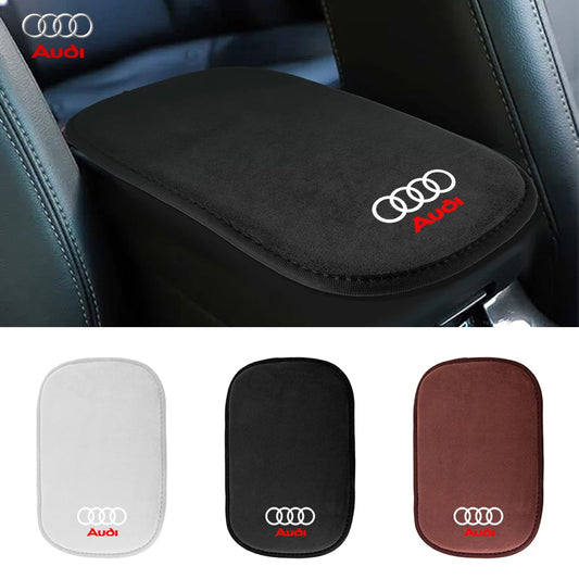 For Audi A3 A4 A5 A6 A7 Q2 Q3 Q5 TT S3 S4 S5 Sline Car Center Console Box Pad Protector Non-slip Fur Armrest Cover Accessories