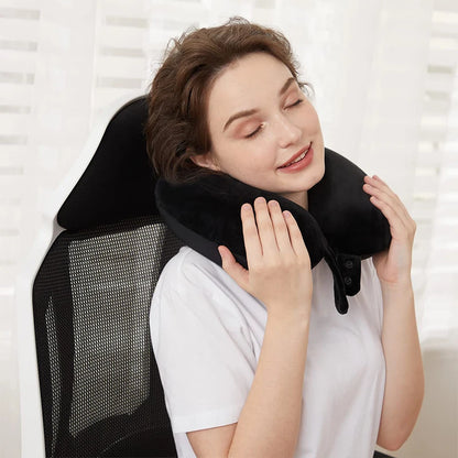 New Travel Pillow Best Memory Foam Neck Pillow Airplane Head Pillow Comfort Pillow Train Carriage Household U-Shaped Pillow