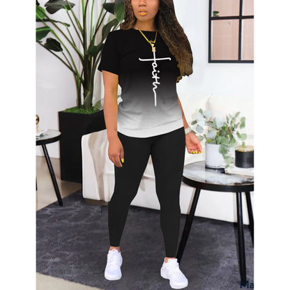 Two Piece Outfits for Women Summer Short Set 2 Piece Outfits Jogger Track Suits Sweatsuits for Women Short Sleeve