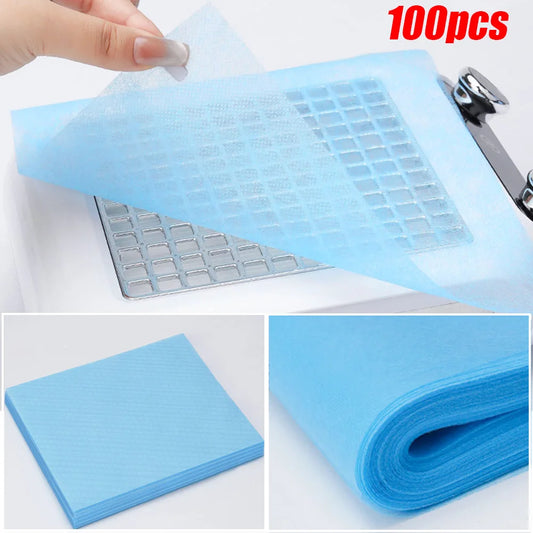 100pcs Disposable Nail Art Vacuum Dust Collector Non-Woven Filter Paper Pink/Blue/White Paper Manicure Machine Dust Filter Paper