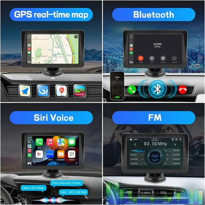 Portable Car Radio Multimedia Video Player 7 Inch Wireless Carplay Android Car Intelligent Systems Touch Screen Universal