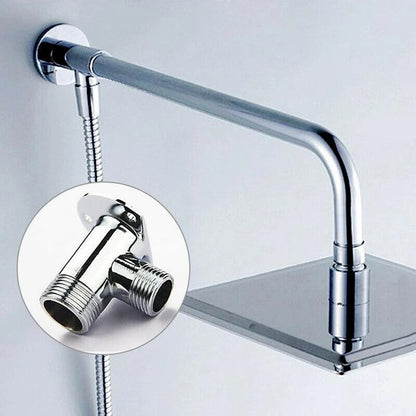 Stainless Steel Shower Arm Bottom Hose Wall Mounted Shower Head Extension Arm Connector Bathroom Shower Head Accessories