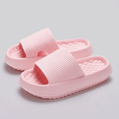 Women's Thick Platform Cloud Slippers EVA Soft Sole Pillow Slides Summer Beach Flip Flops Women Non Slip Bathroom Home Slippers