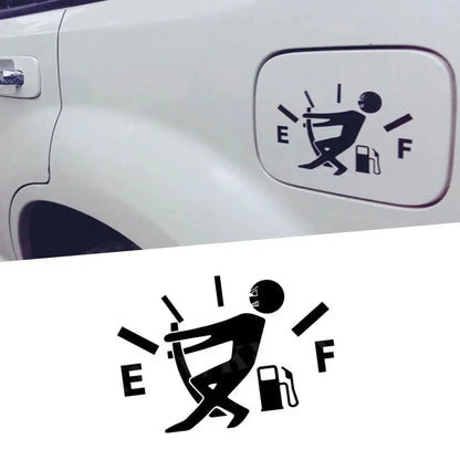 1PCS Car Pull Fuel Tank Stickers Funny Car Waterproof Stickers Pull Fuel Consumption Decal for Car Exterior Accessorie