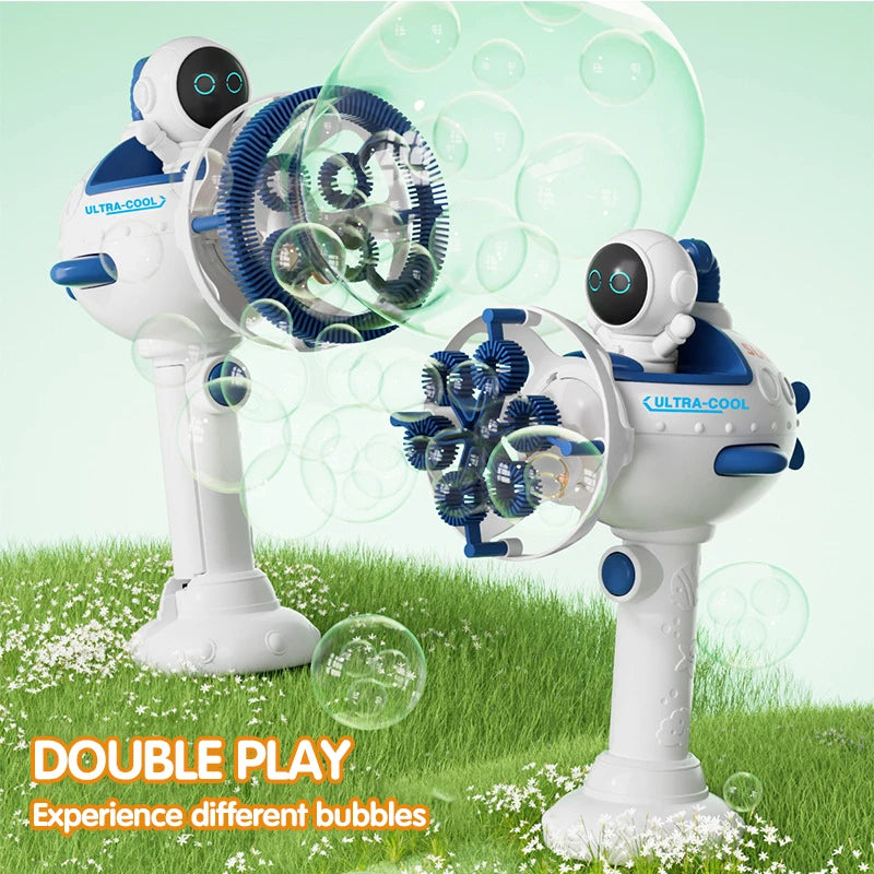 Electric Bubble Gun Child Toys Automatic Bubbles Machine Soap Blowers Summer Outdoor Party Games Kids Gift 2024 Cartoon Maker