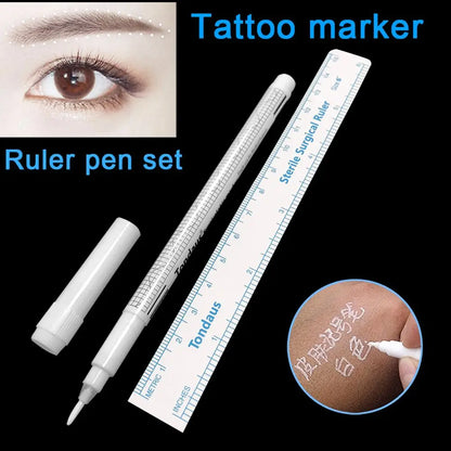 White Skin Accessories Tattoo Microblading Cosmetic Tool Makeup Tool Positioning Pen Tattoo Tool Marker Pen