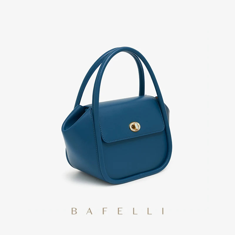 BAFELLI NEW 2023 WOMEN'S HANDBAG WINTER WOOL FASHION BENTO EVENING LEATHER ORIGINAL STYLE LUXURY BRAND PURSE SHOULDER CASUAL