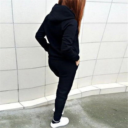 Women's sportswear sportswear jogging clothes ladies casual hooded sportswear suit clothes hoodie + sports pants sportswear