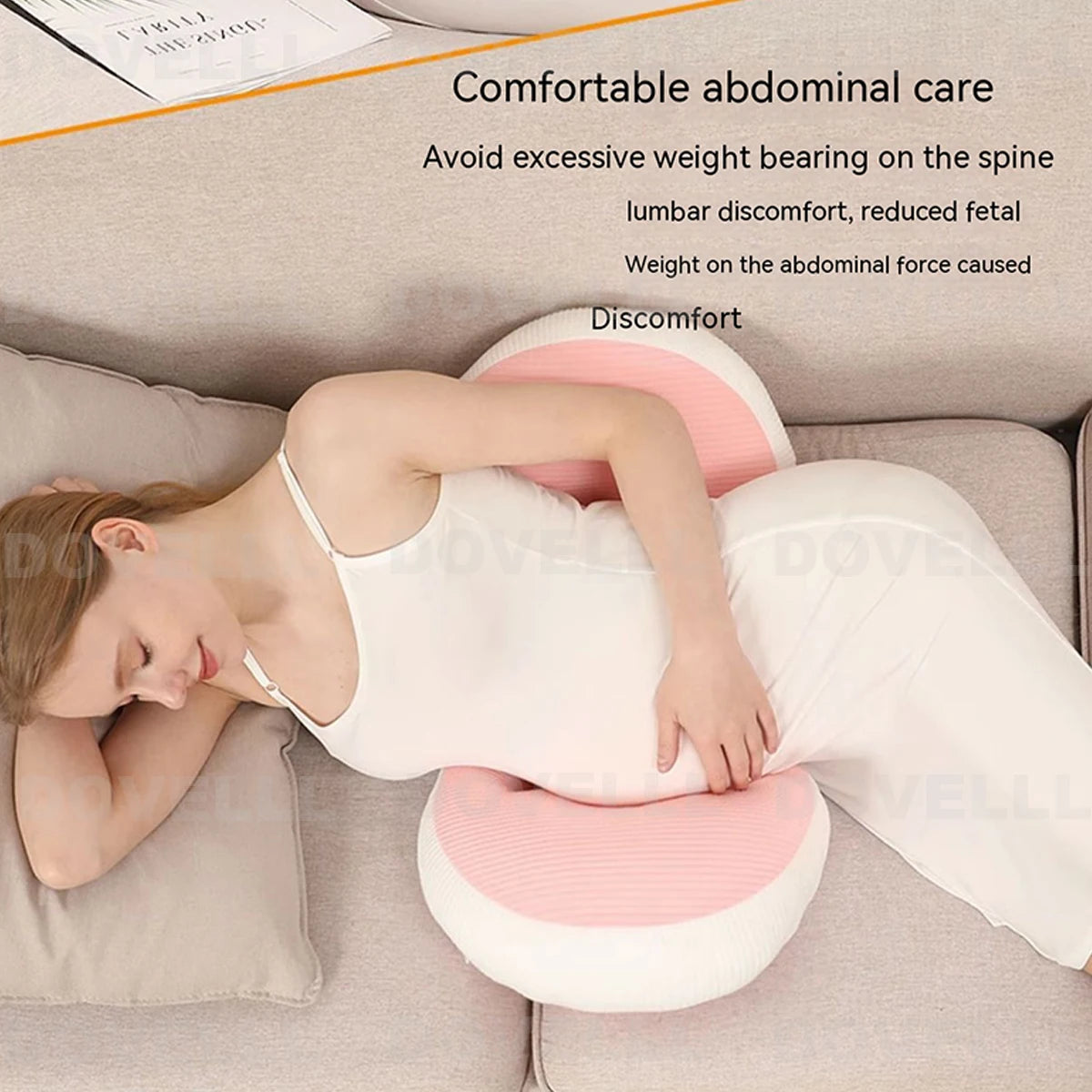 Pregnancy Pillow for Sleeping,Comfortable Faux Fur Luxury Maternity Pillow Support for Pregnant Women, Pregnancy Pillows with La