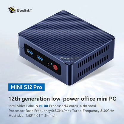 Beelink Mini S12 Pro N100 Intel 12th 16G 500G Mini S Intel 11th Gen N5095 DDR4 8GB 128GB SSD Desktop Gaming Computer N95 VS GK3V