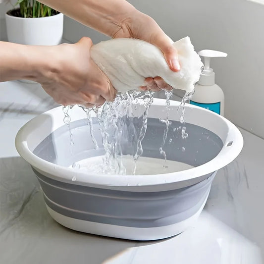 Portable Folding Bowl Washbasin Multifunctional Laundry, Baby Bath, Washing Vegetables Bathroom Kitchen Accessories