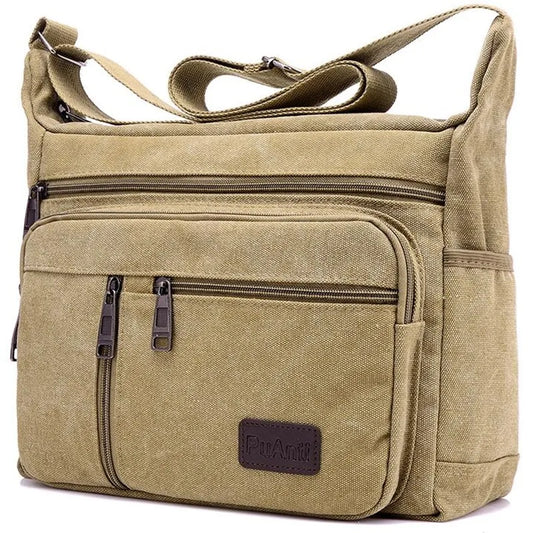 Men Canvas Shoulder Bags Casual Tote Travel Men's Crossbody Bag Luxury Messenger Bags Fashion High Quality Handbag