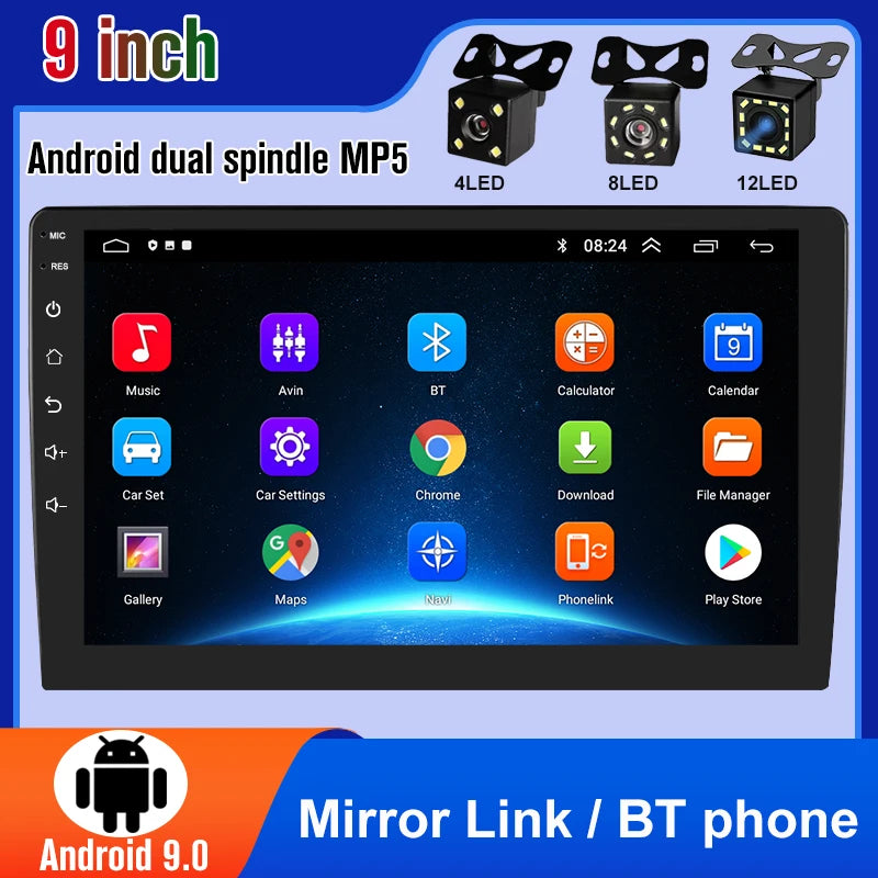 2 Din Android 12 Car Radio Multimedia Video Player Navigation GPS 9 inch Stereo Head unit For Nissan Kia Honda Toyota