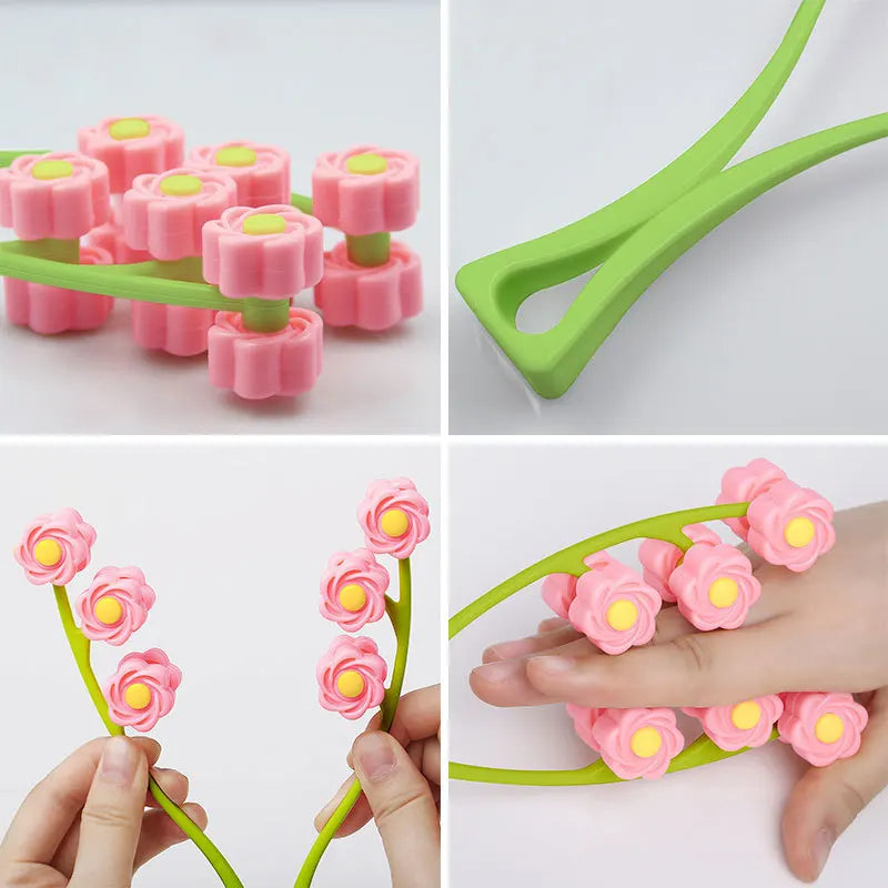 1Pcs Flower Shape Facial Massager Roller Manual Face-lift Neck Slimming Relaxation  Anti Wrinkle Beauty Tools Skin Care Health