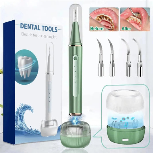 Ultrasonic Dental Cleaner Scaler Teeth Tartar Eliminator Plaque Calculus Remover Scaling Removal Tooth Cleaner