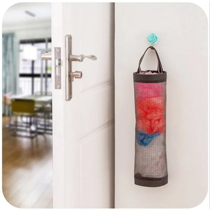 2024 Hot Garbage Bag Storage Kitchen Garbage Organizer Plastic Bag Holder Organizing Hanging Garbage Collection Storage Bag