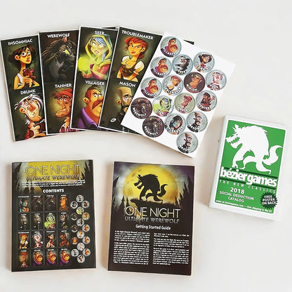 One Night Ultimate Werewolf Strategy Board Game Fun Paper Experience Bonus Roles Edition Deck for Home Party Playing Cards