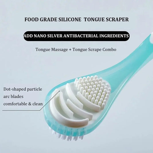 Double Side Tongue Cleaner Brush For Tongue Cleaning Oral Hygiene Tools Tongue Scraper Toothbrush Fresh Breath