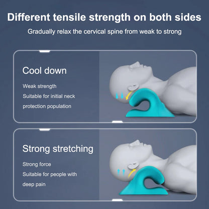 Ergonomic Neck Traction Pillow Pain Relief Neck and Shoulder Relaxer Chiropractic Pillow for TMJ Headache Muscle Tension