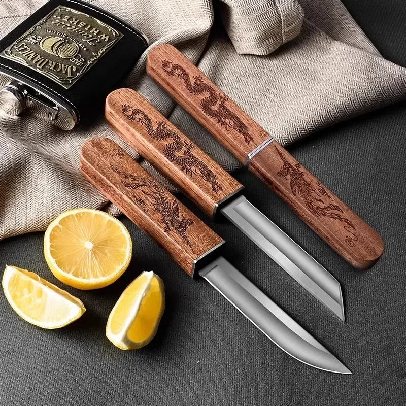 Sharp high hardnessDragon and Phoenix double knife, portable outdoor camping knife, householdfruitknifetacticalknifepocket knife