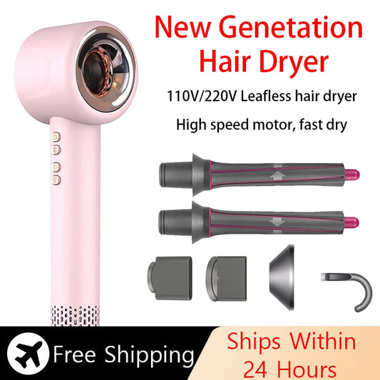 Negative Ionic Hair Dryer Professional Hair Dryer Leafless Hairdryer home appliance Of The Best Gift For Mother And Girl Friend