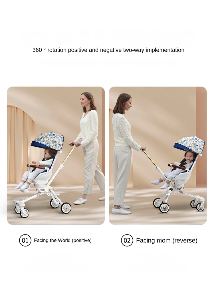 New Lightweight stroller can be carried on the plane baby stroller foldable Can sit and lie down baby trolley car four wheels