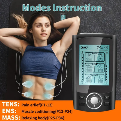 36 Mode Tens Muscle Massager Tool Relaxed Full Body  EMS Stimulator Digital Treatment Slimming  Relieve Stress Massage Machine