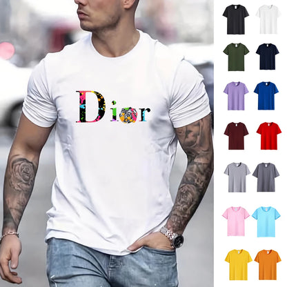 2024 Summer New Luxury 100% Cotton High Quality Print Couple Tees Summer Harajuku For Men/Women Short Sleeve T-shirt Top T-shirt