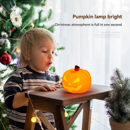 Halloween Pumpkin Nightlight Bedroom Sleeping Atmosphere Lamp Three-gear Adjustment Slaps Induction Lamp Decorative Light Gifts