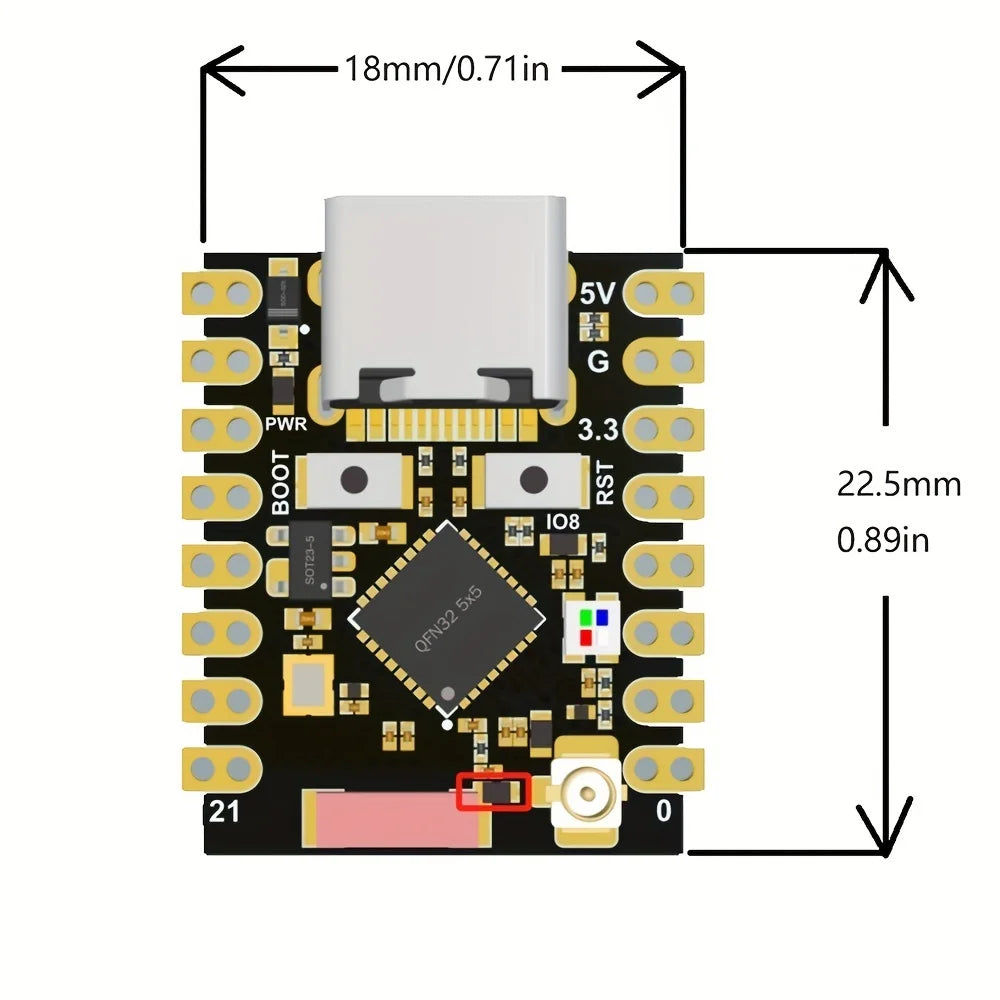 NEW ESP32-C3 SuperMini V2 Plus Development Board ESP32 C3 Super Mini WiFi Bluetooth IOT Board MicroPython Arduino Compatible