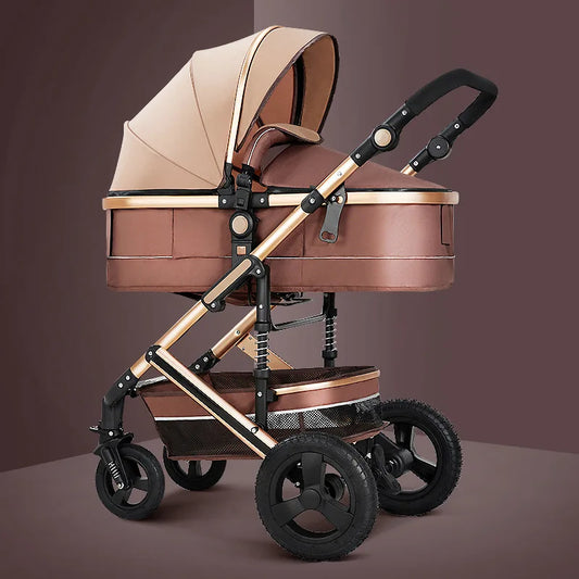 New Luxury Baby Stroller, Portable pushchair,High Landscape Reversible Stroller,Four wheels Strollers,Travel Pram,baby carriage