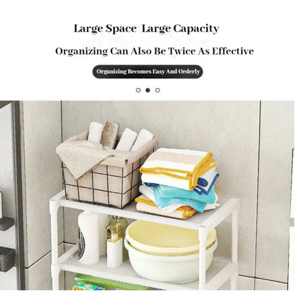 Bathroom Storage Organizer Shelf Washing Machine Shelf Carbon Steel Toilet Storage Rack Standing Bathroom Organizer Shelves