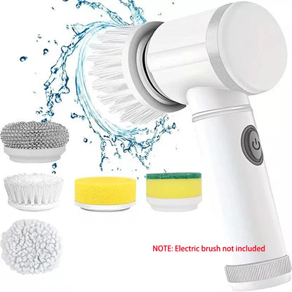 Electric Cleaning Brush Head Bathroom Wash Brush Multifunctional Kitchen Cleaning Tool for Adapter Replaceable Brush Head Tool